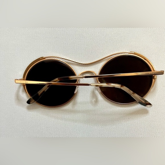 Authentic Prada Women's Sunglasses Gold & Brown - Picture 10 of 10
